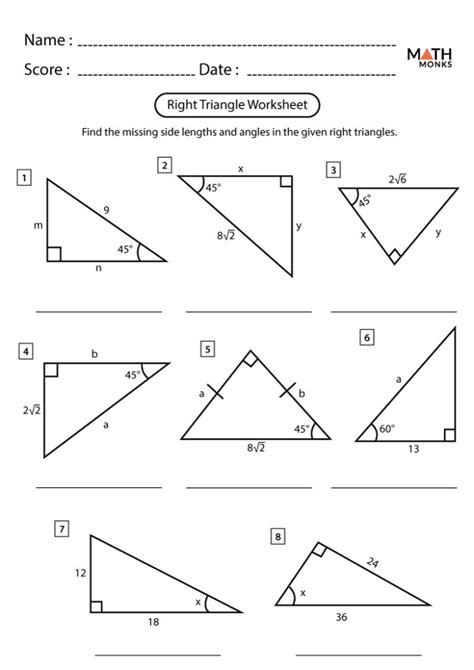 Trigonometry Worksheet T4 Calculating Angles Answer Key