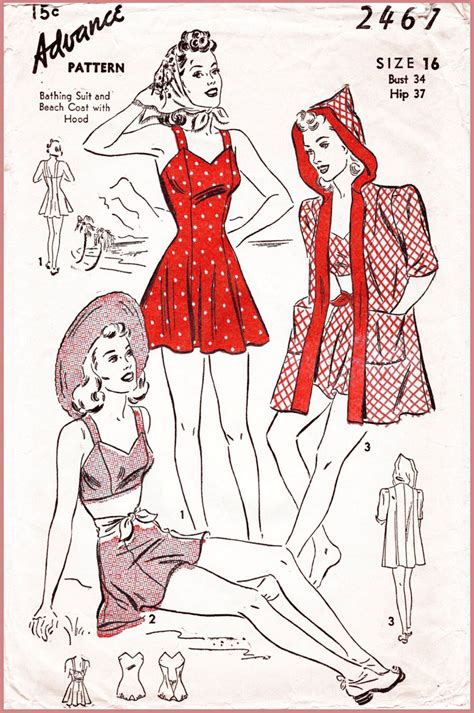 Retro Sewing Patterns Coat Pattern Sewing Vintage Patterns Clothing