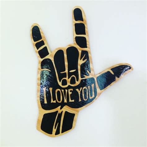 ASL I Love You Hand Sign - Etsy