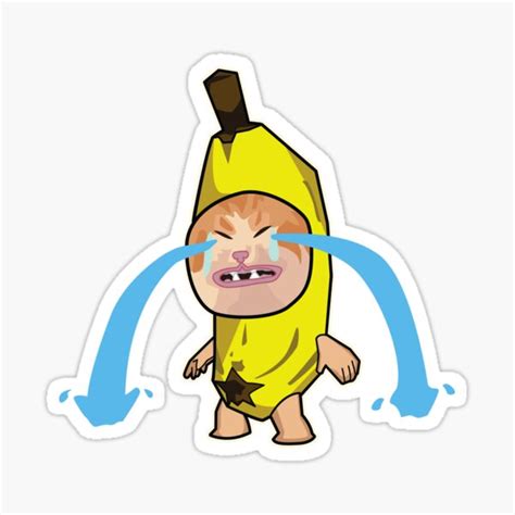 Sad Cry Banana Cat Happy Happy Happy Cat Meme Sticker For Sale By