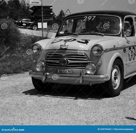 Fiat Tv Berlina On An Old Racing Car In Rally Mille