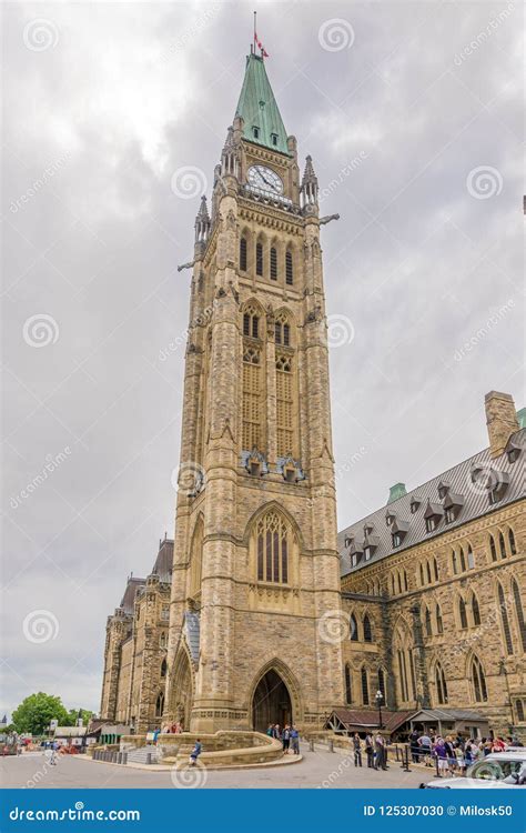 View at the Peace Tower Near Parliament in Ottawa - Canada Editorial ...