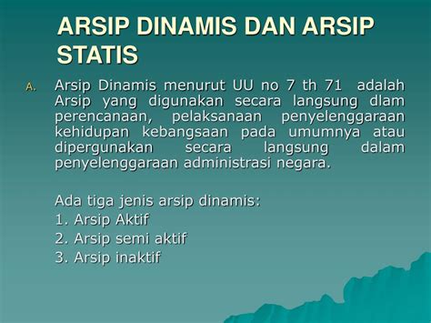 Ppt Arsip Dinamis Dan Arsip Statis Powerpoint Presentation Free