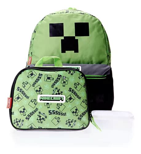 Sestini Mochila Minecraft M Plus Creeper Cor Preto L Mercadolivre