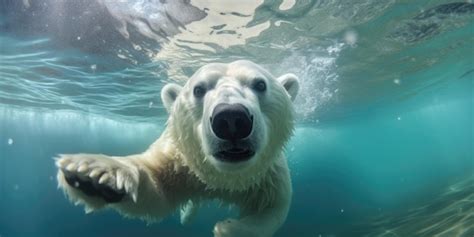 Premium Photo Polar Bear Closeup Underwater