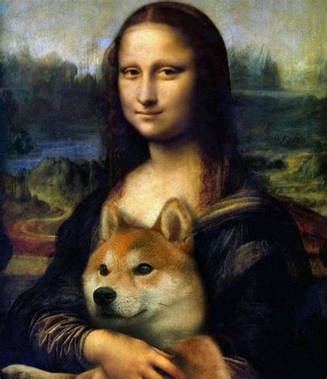 Monalisa And Her Shiba Framed Art Print By Wkopen Shiba Inu Funny