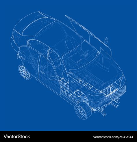 Assembling Electric Car Royalty Free Vector Image