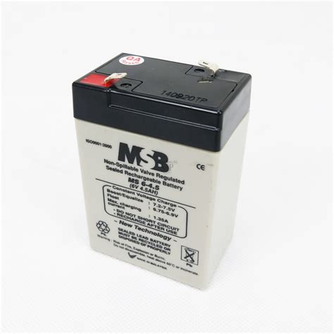 MSB MS6 4 5 6V 4 5AH Non Spillable Valve Regulated Sealed Rechargeable