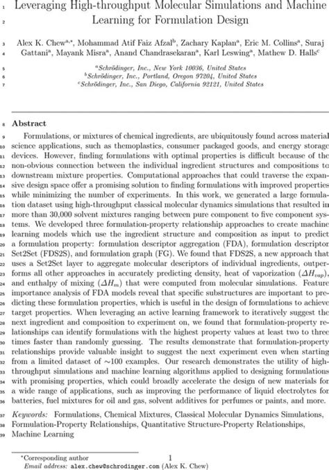 Leveraging High Throughput Molecular Simulations And Machine Learning For Formulation Design