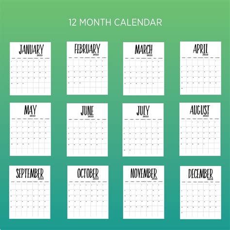 2023 Printable Calendar / Editable 2023 Calendar / Minimalistic ...