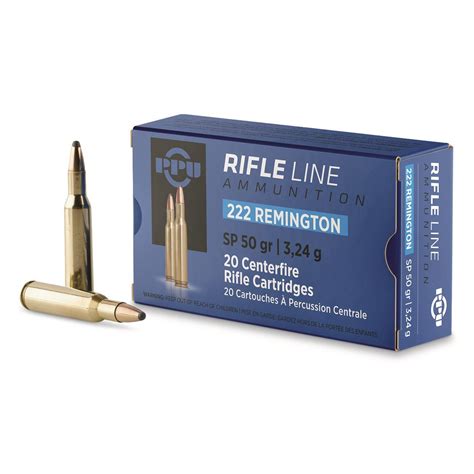 PPU 222 Remington SP 50 Grain 20 Rounds 222318 222 Remington