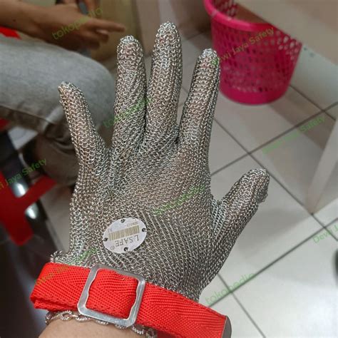 jual sarung tangan tangan besi metal chain stainles steel jakarta