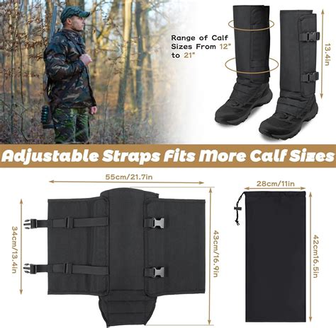 Snake Gaiters For Hunting Waterproof Snake Chaps Leg Guards Adjustable