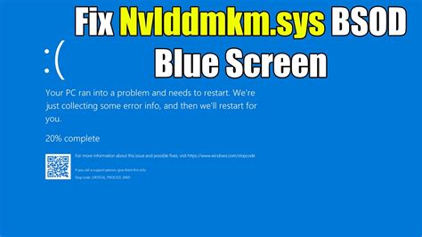 How To Fix Nvlddmkm Sys Bsod Blue Screen Error In Windows Or