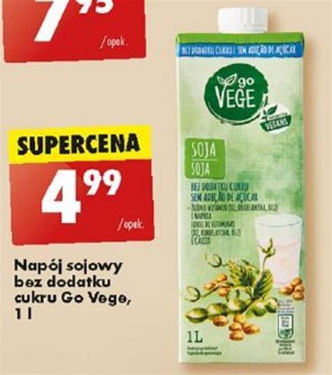 Promocja Napój sojowy bez dodatku cukru Go Vege 1l w Biedronka