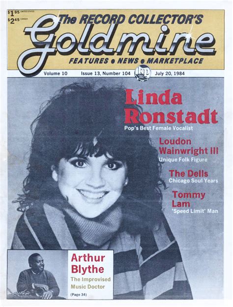 Goldmine Magazine July Linda Ronstadt Pop S Best Female