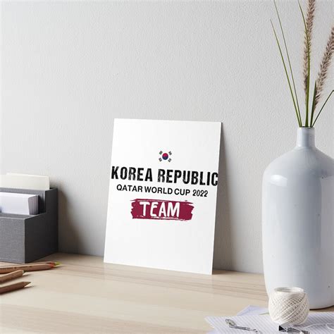 Korea Republic World Cup Football Soccer Fan Qatar 2022 Art Board