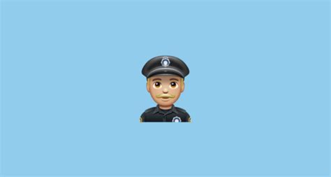 Man Police Officer Medium Light Skin Tone Emoji On WhatsApp 2 23