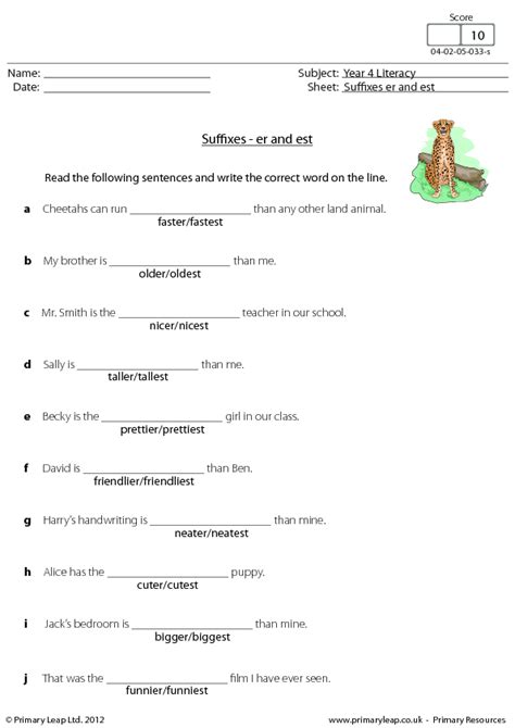 Suffix Er And Est