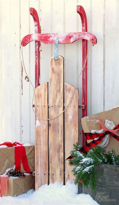 10 Diy Wooden Sled Tutorial Featured By Top Us Craft Blog Fynes