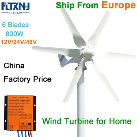 FLTNXY POWER 400W 600W 800W 12V 24V 48V Small Wind Turbine For Home