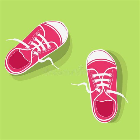 Un Par De Zapatillas De Deporte Amarillas Ilustraci N Del Vector