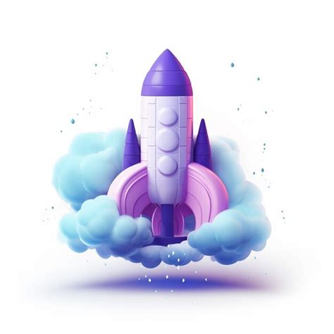 Premium Photo Space Rocket Flying In The Sky Vector Illustration