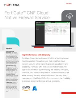 Fortigate Cnf Cloud Native Firewall Service Fortinet