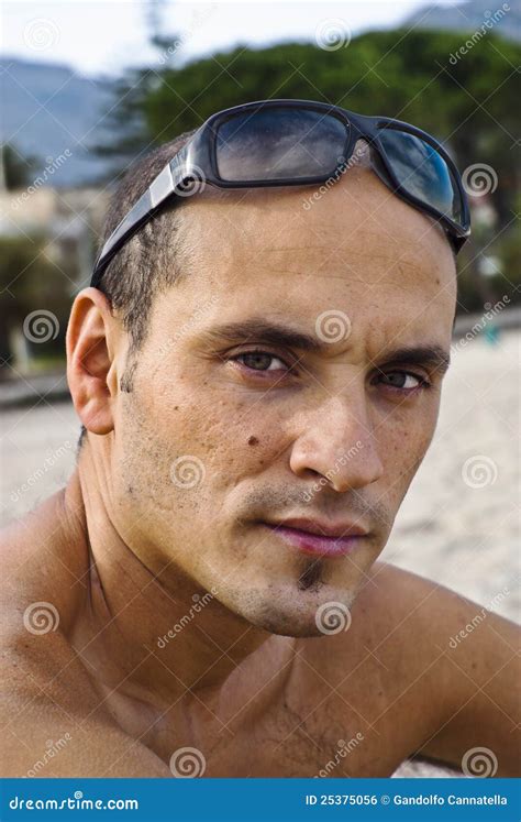 Handsome Man with Sunglasses on Head Stock Photo - Image of allurement ...