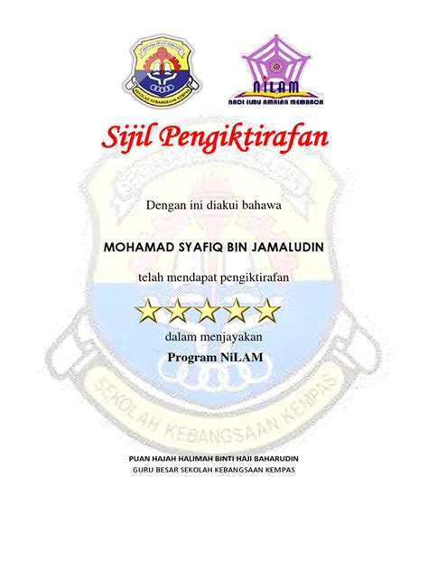 Sijil Nilam Pdf