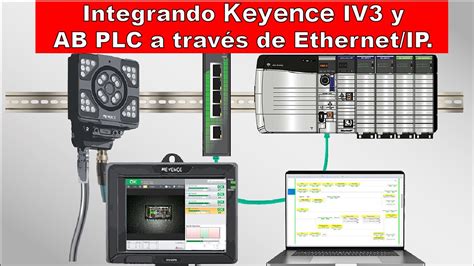 Sistema De Visión Keyence Iv3 Integrando Keyence Iv3 Y Plc Ab Sobre