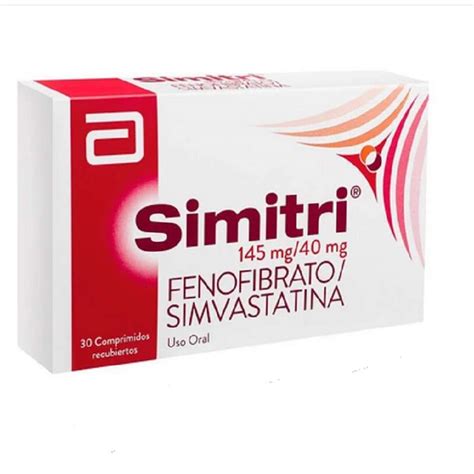 Simitri Fenofibrato 145 Mg Simvastatina 40 Mg 30 Comprimidos