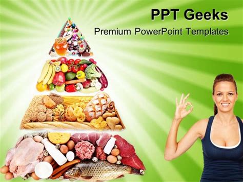 Food Pyramid Health PowerPoint Templates And PowerPoint Backgrounds 0411