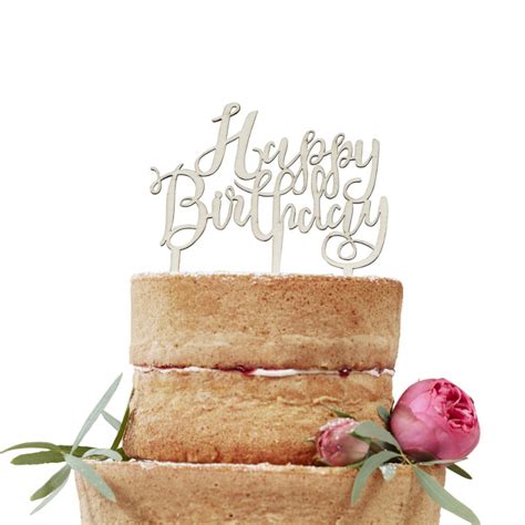 Cake Topper Happy Birthday Holz Junior Partyshop Ch