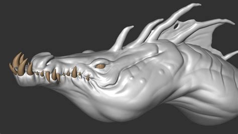 Sculpt D Une T Te De Dragon Sur Blender French Youtube