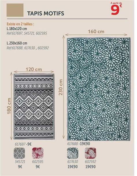 Promo Tapis Motifs Chez Gifi Icatalogue Fr