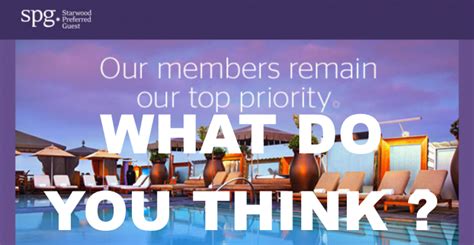 What Do Starwood SPG Customers Think About A Program Merger With