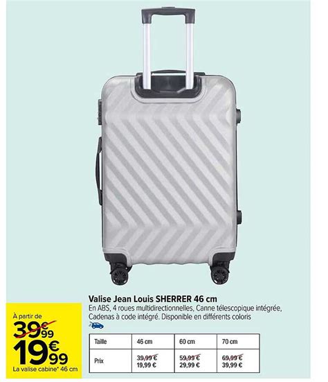 Promo Valise Jean Louis Sherrer Cm Chez Carrefour Icatalogue Fr