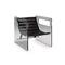 Original Design Armchair NAKED TONELLI Design Leather Glass Black