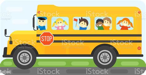 School Bus Vector Isolated Stock Illustration Download Image Now