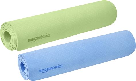 Amazonbasics Mm Thick Tpe Yoga Mat Blue Amazonbasics Mm Thick