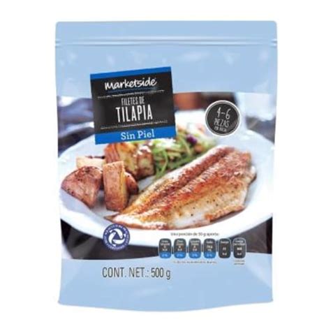 Filetes De Tilapia Marketside Congelados Sin Piel 500 G Bodega