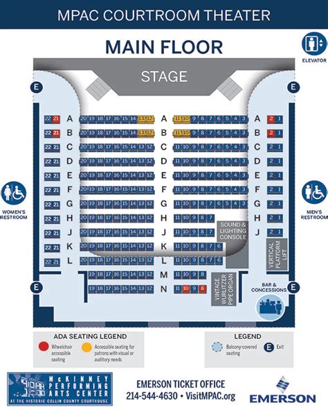 Seating Chart | McKinney, TX - Official Website