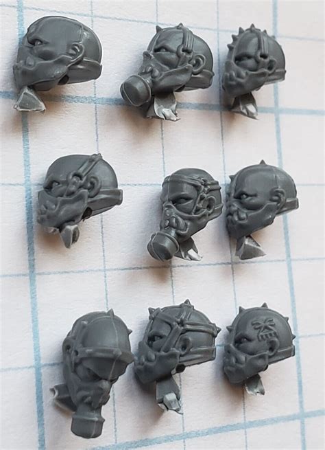 Warhammer K World Eaters Bits Jakhals Bare Mask Heads X Set Ebay