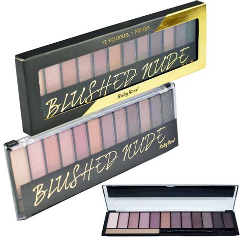 Paleta 12 Sombras Blushed Nude Hb 9913 Ruby Rose em Promoção