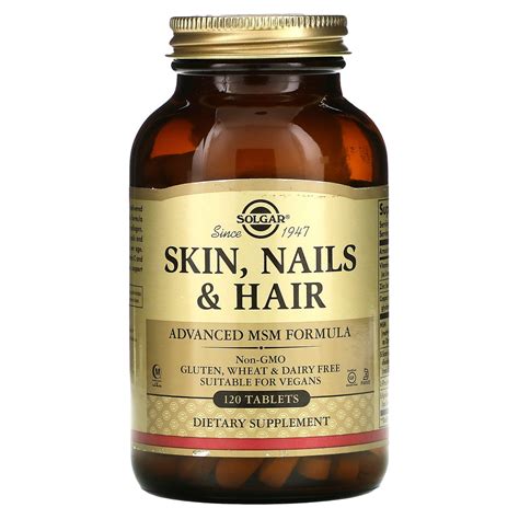 Solgar Skin Nails Hair Advanced Msm Formula Tablets Iherb