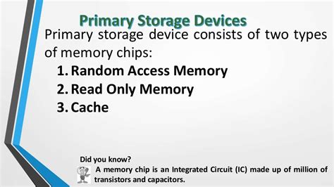 Primary Storage Devices