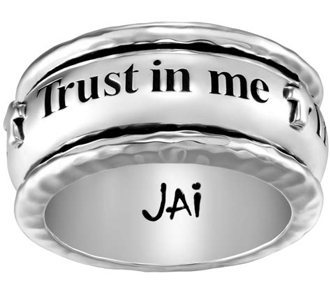 Jai Sterling Silver Inspirational Spinner Band Ring