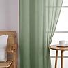 Amazon OWENIE Crushed Voile Sage Sheer Curtains 96 Inches Long 2