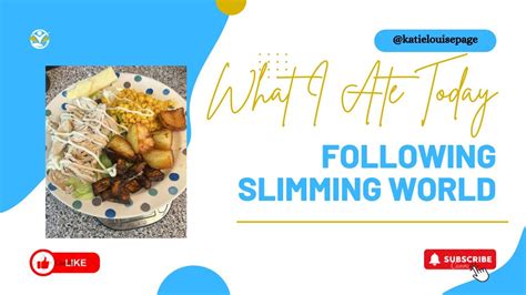 What I Ate Following Slimming World Youtube